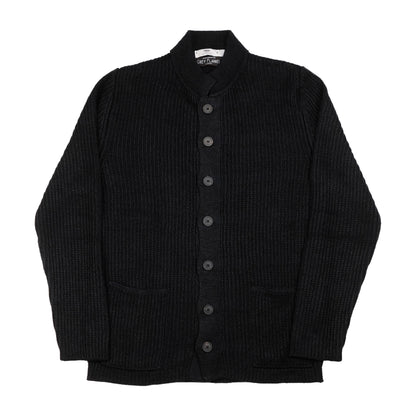 Black Linen Boatbuilder Jacket