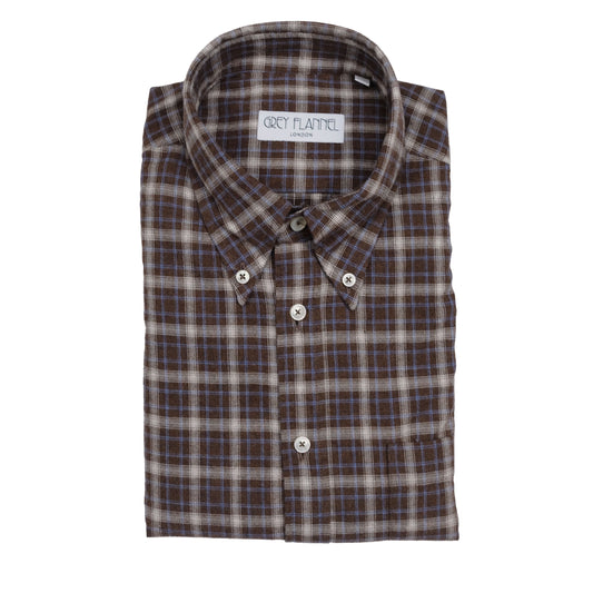 Brown Cotton Flannel Ivy Shirt