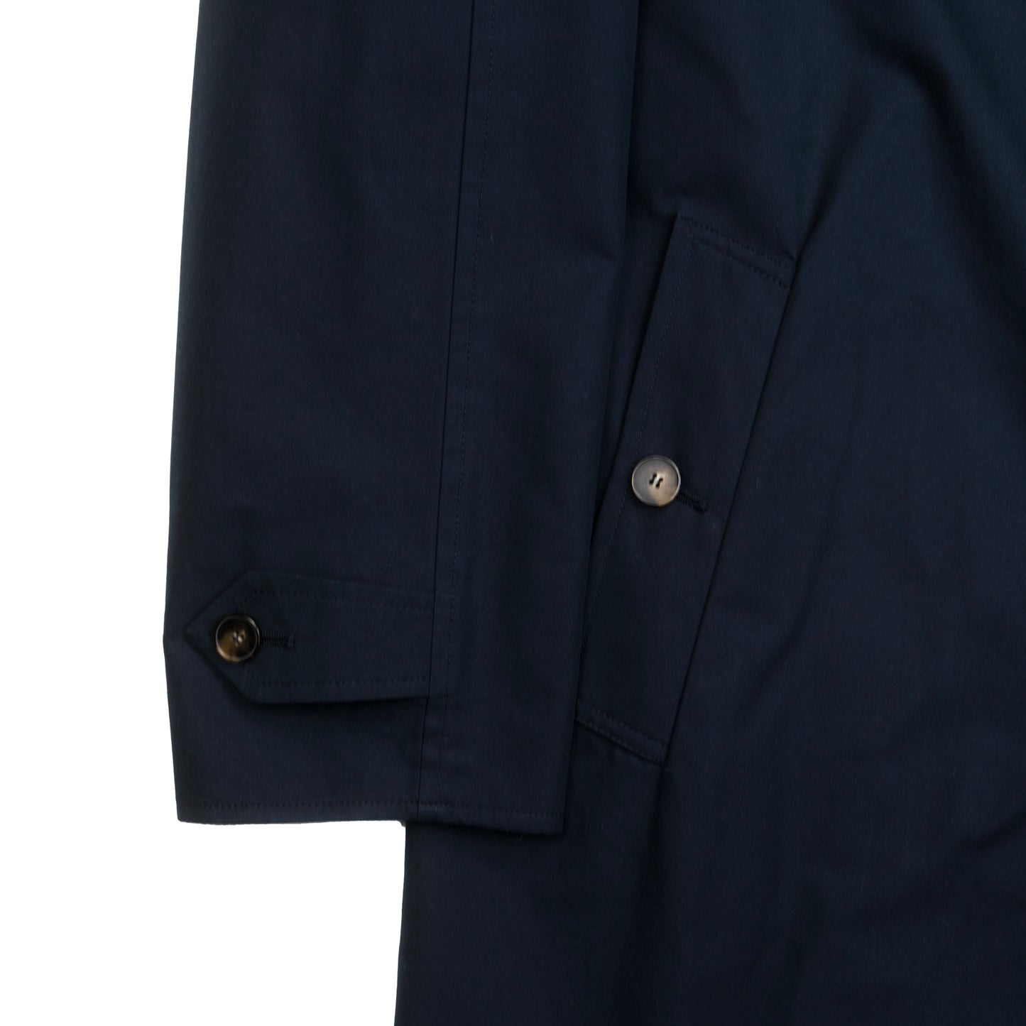 Navy Dogstooth Reversible Raglan Overcoat