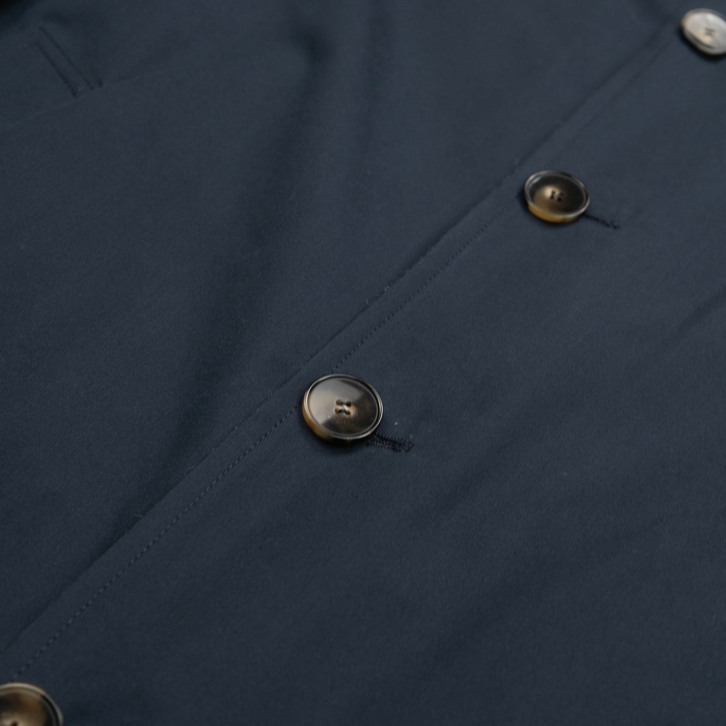 Navy Dogstooth Reversible Raglan Overcoat