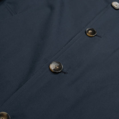 Navy Dogstooth Reversible Raglan Overcoat