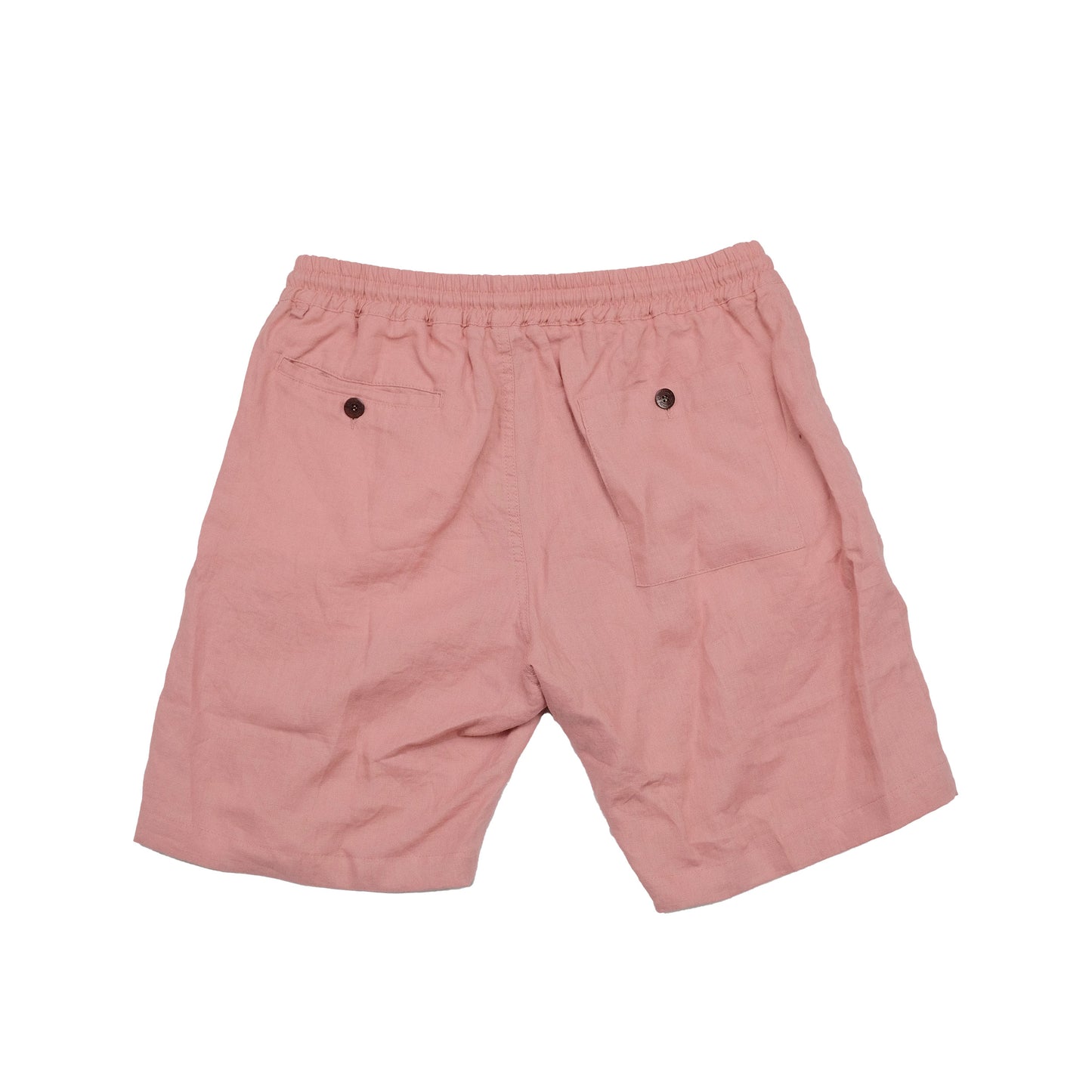 Pink Linen Bermuda Shorts