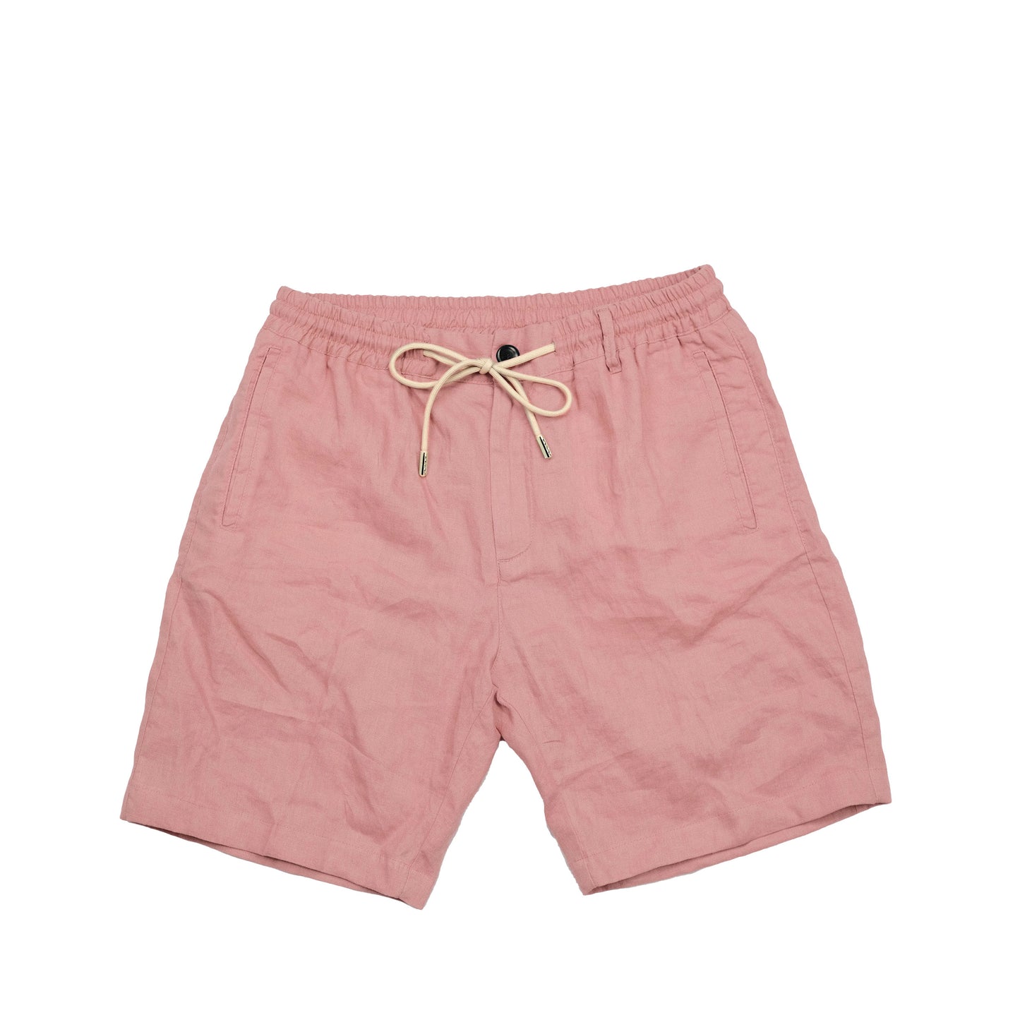 Pink Linen Bermuda Shorts