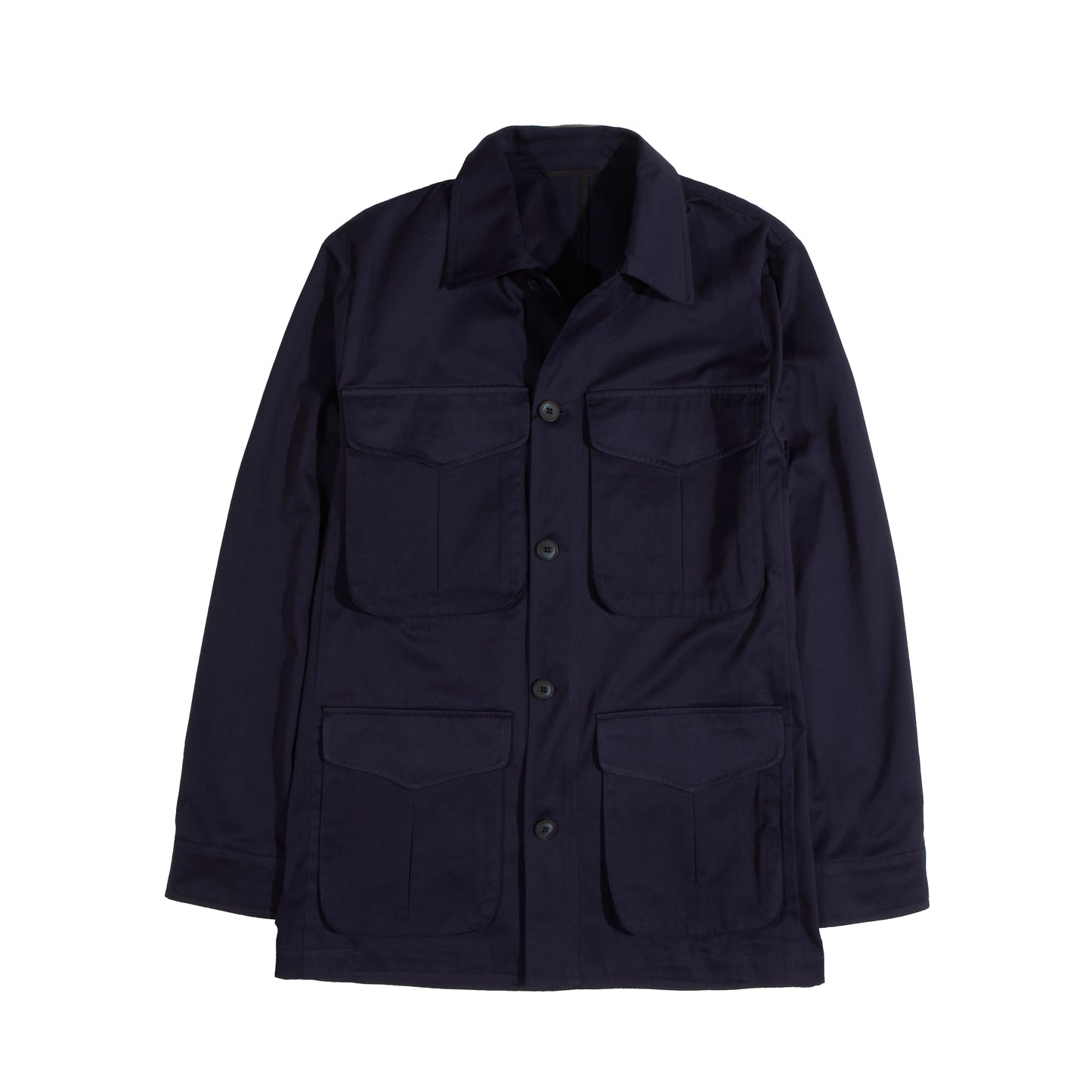 Indigo Cotton Safari Field Jacket