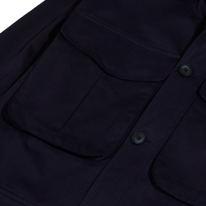 Indigo Cotton Safari Field Jacket