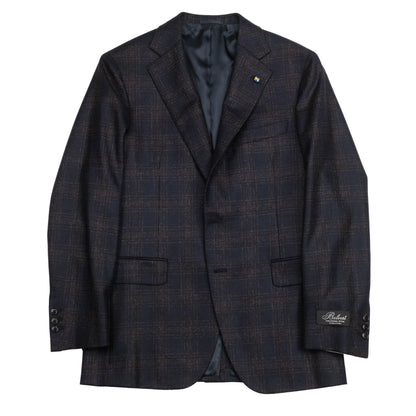 Navy Subtle Check Blazer / Natural Soft