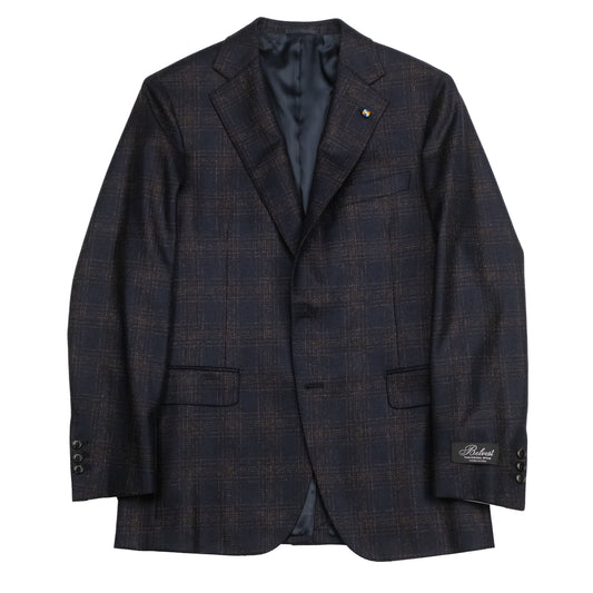 Navy Subtle Check Blazer / Natural Soft