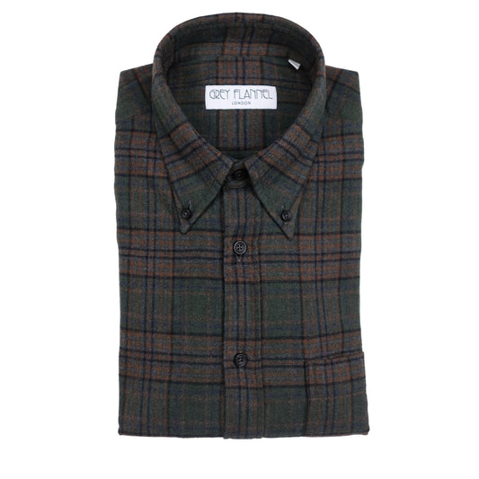 Olive Cotton Flannel Ivy Shirt