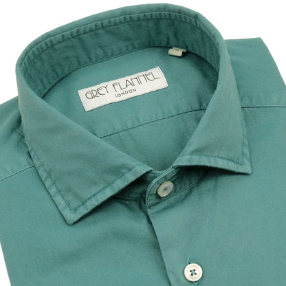 Teal Garment Dyed Twill Shirt