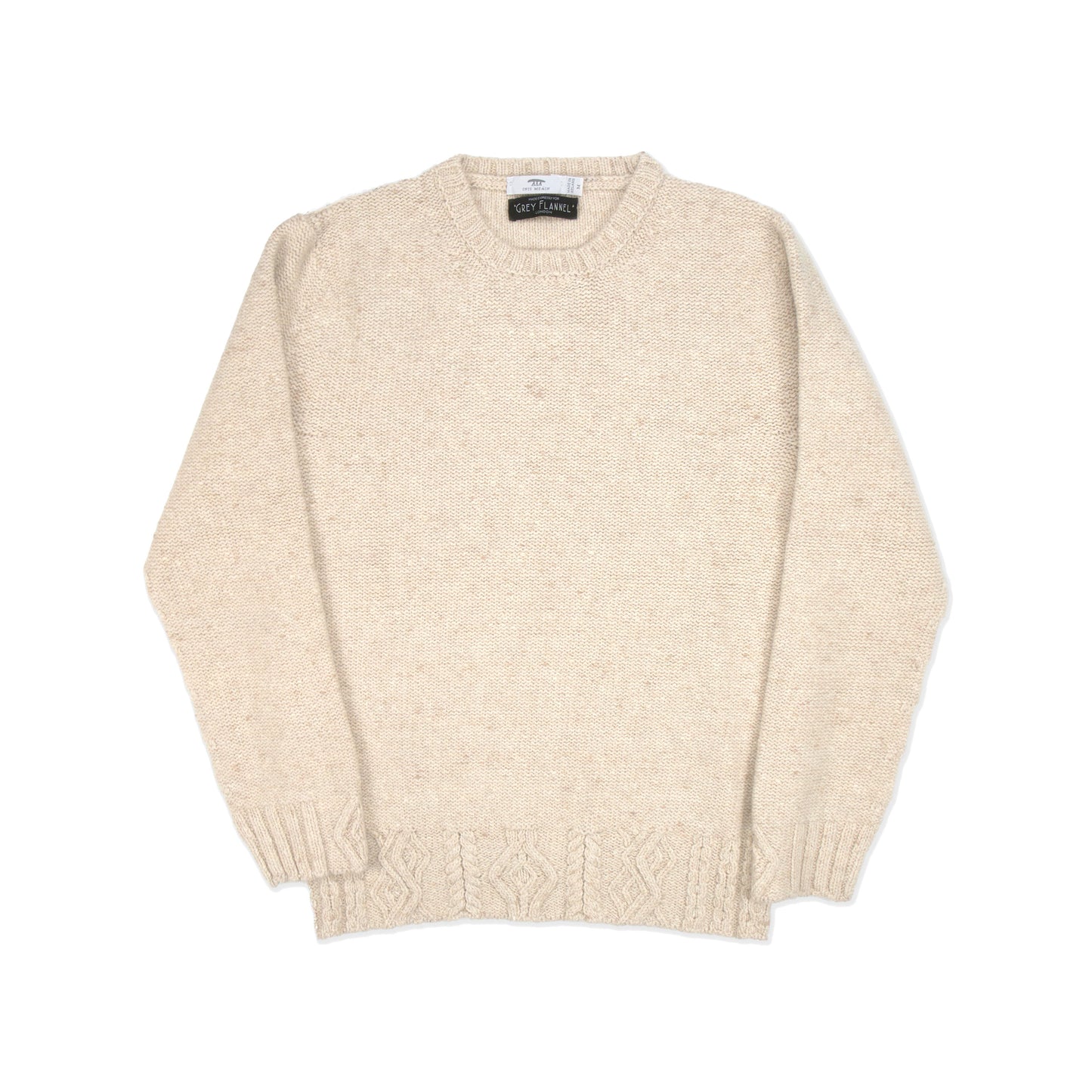 Sand Celebration Aran Rib Crewneck