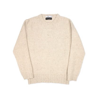 Sand Celebration Aran Rib Crewneck