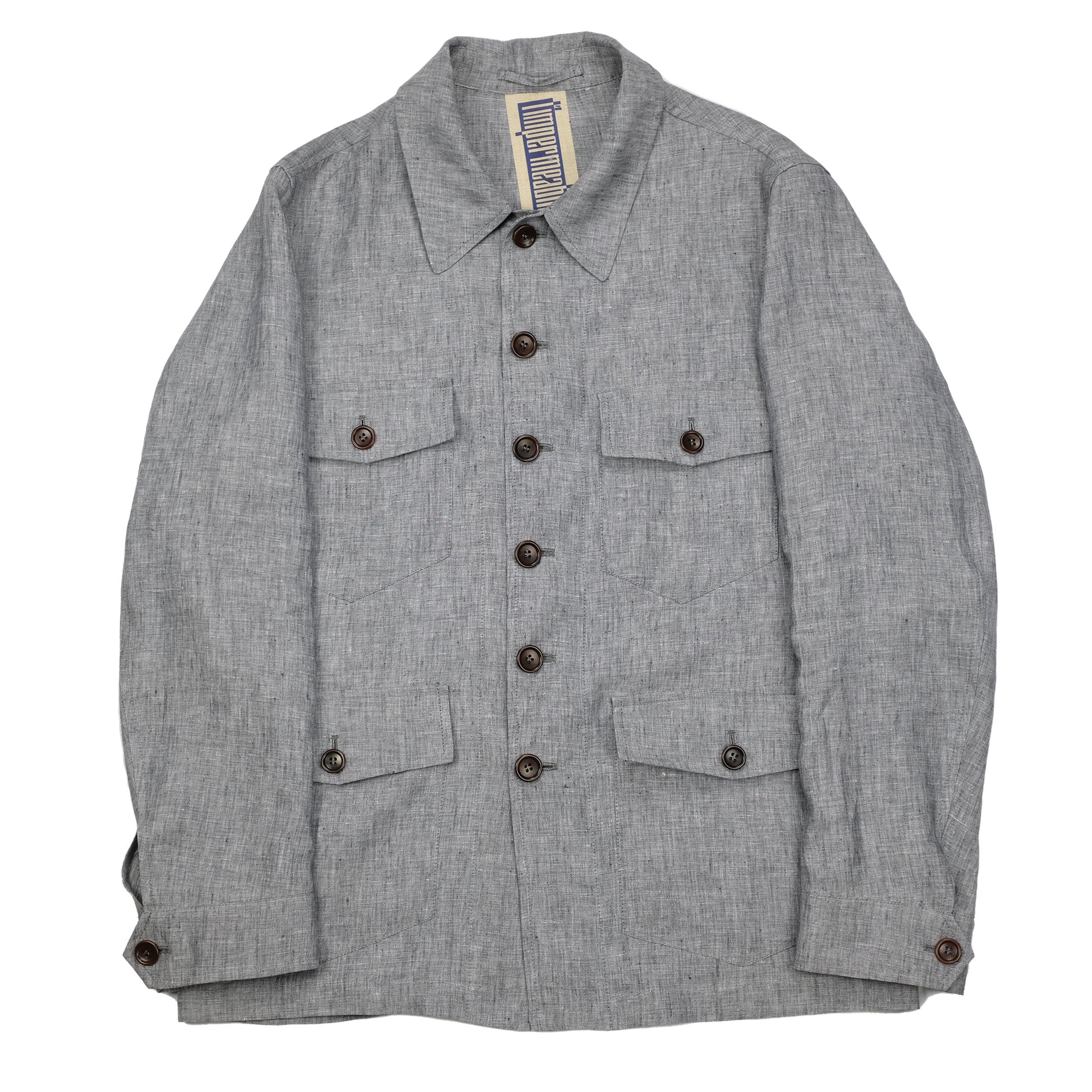 L’impermeabile - Tijuana Linen Safari Jacket - Grey – Grey Flannel