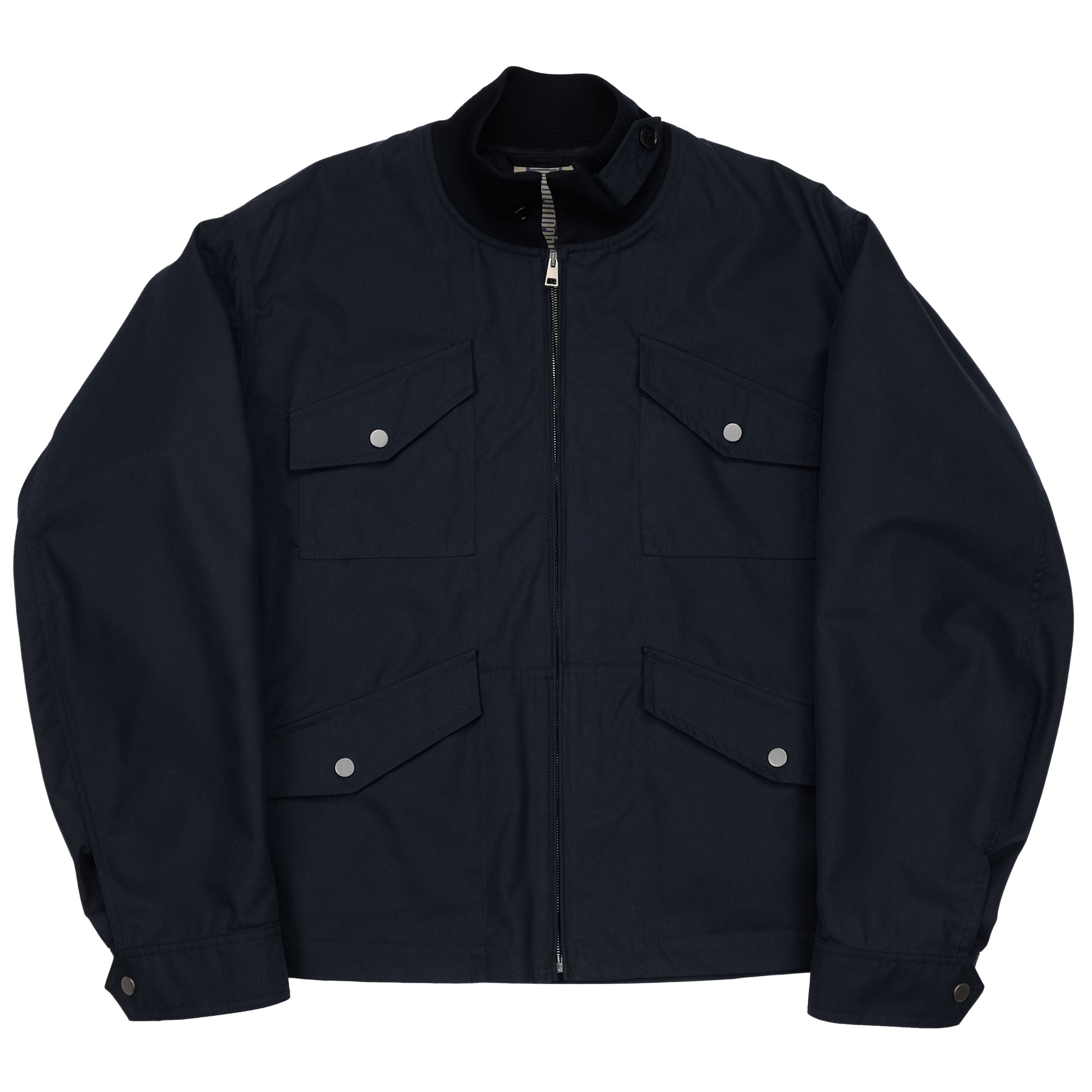 L’impermeabile - Mechanic Jacket - Navy – Grey Flannel